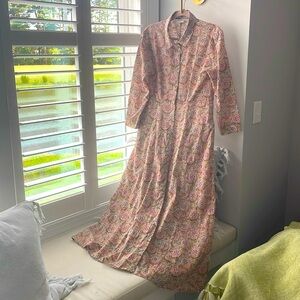 Julia Amory Block Print Shirtdress, size L, NWOT